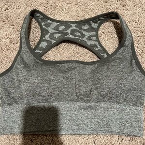 NVGTN khaki green leopard eclipse seamless bra